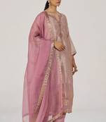 Deauville mauve tissue festive kurta set