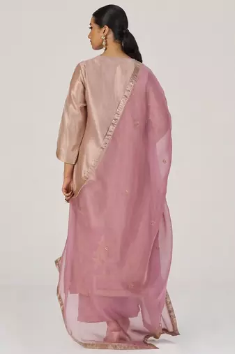 Deauville mauve tissue festive kurta set