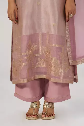 Deauville mauve tissue festive kurta set