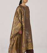 Glittered chocolate fudge kurta set