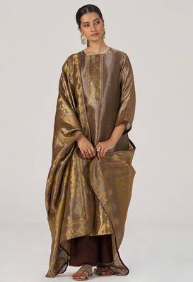 Glittered chocolate fudge kurta set 5