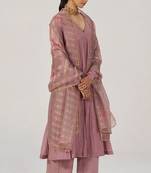 Woodrose chanderi silk festive kurta set