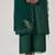 Deep emerald green festive silk kurta set