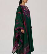 Evergreen silk festive kaftaan set