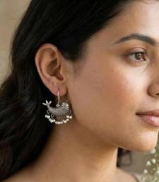 Oxidized Silver Fish Earrings: Indian Artisan Brass Dangles