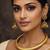 Indian Gold Tribal Torque Necklace with Jhumka - Round Brass Statement Hasli