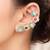 Floral Kundan Ear Cuff | Turquoise Ear Climber | Indian Boho Ear Crawler