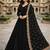 Black georgette stitched anarkali gown with zari embroidered dupatta ethnic wear