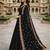 Black georgette stitched anarkali gown with zari embroidered dupatta ethnic wear