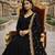 Black georgette stitched anarkali gown with zari embroidered dupatta ethnic wear