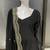 Black georgette stitched anarkali gown with zari embroidered dupatta ethnic wear