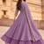 Lavender embroidered vichitra silk fully stitched lehenga set with dupatta