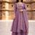 Lavender embroidered vichitra silk fully stitched lehenga set with dupatta