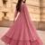 Pink embroidered vichitra silk fully stitched lehenga set with dupatta