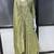 Olive green embroidered vichitra silk fully stitched lehenga set with dupatta