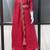 Red embroidered vichitra silk fully stitched lehenga set with dupatta