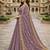 Lavender georgette stitched anarkali gown with zari embroidered dupatta ethnic wear
