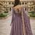 Lavender georgette stitched anarkali gown with zari embroidered dupatta ethnic wear