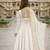 White georgette stitched anarkali gown with zari embroidered dupatta ethnic wear
