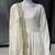 White georgette stitched anarkali gown with zari embroidered dupatta ethnic wear