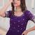 Purple embroidered georgette fully stitched flared anarkali gown