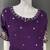 Purple embroidered georgette fully stitched flared anarkali gown