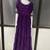 Purple embroidered georgette fully stitched flared anarkali gown