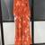 Orange floral printed georgette fully stitched flared anarkali gown