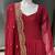 Maroon georgette stitched anarkali gown with zari embroidered dupatta ethnic wear