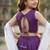 Purple embroidered thread work lehenga blouse with dupatta for girls