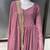 Lavender georgette stitched anarkali gown with zari embroidered dupatta ethnic wear