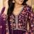 Purple Embroidered Pure Georgette Straight Suit with Organza Dupatta Cut Work Ethnic Wear