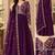 Purple Embroidered Pure Georgette Straight Suit with Organza Dupatta Cut Work Ethnic Wear