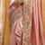 Light pink magenta silk blend embroidered wedding Saree with blouse 