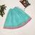 Turquoise blue embroidered thread work ready to wear lehenega choli with dupatta for girls