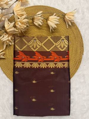 Woven Design Zari Silk Blend Handloom Kanjeevaram Saree 5