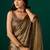 Striped Beads and Stones Organza Saree