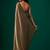 Striped Beads and Stones Organza Saree