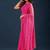 pink Leheriya Beads and Stones work Chiffon Saree with blouse 