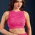 pink Leheriya Beads and Stones work Chiffon Saree with blouse 