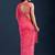 pink Leheriya Beads and Stones work Chiffon Saree with blouse 