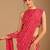 Red Leheriya Beads and Stones work Chiffon Saree with blouse