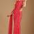 Red Leheriya Beads and Stones work Chiffon Saree with blouse
