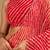 Red Leheriya Beads and Stones work Chiffon Saree with blouse