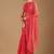 Red Leheriya Beads and Stones work Chiffon Saree with blouse