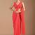 Red Leheriya Beads and Stones work Chiffon Saree with blouse