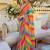 multicolor Striped Georgette Leheriya Saree with blouse