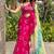 Multicoloured Bandhani print saree with blouse