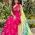 Multicoloured Bandhani print saree with blouse