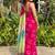 Multicoloured Bandhani print saree with blouse